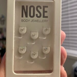 Elegant Silver Nose Stud Set